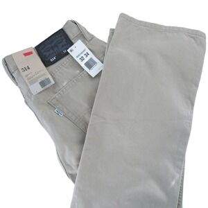 Levis 514 Straight Fit Khaki Pants Mens Size 32x34 [32x33] Tan NEW NWT